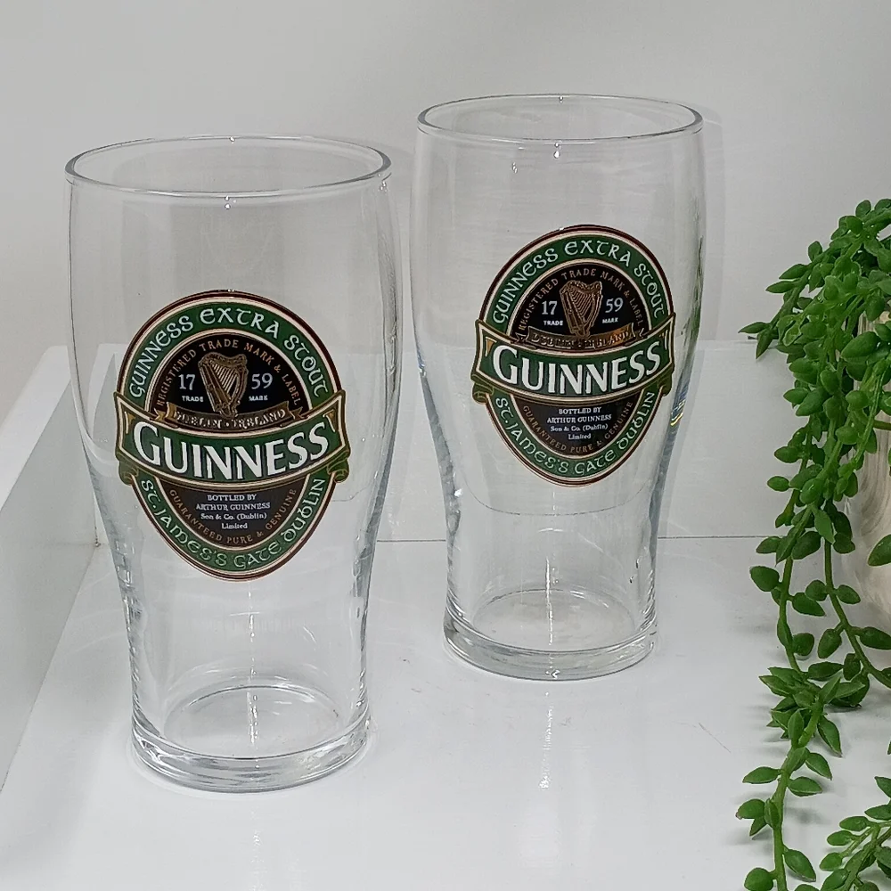 Guinness Extra Stout, Clear Pint Glass Set